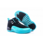 Wholesale Cheap Womens Air Jordan 12 Hyper Jade Gamma Blue/Black