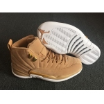 Wholesale Cheap Womens Air Jordan 12 Wheat Wheat/White