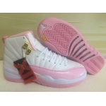 Wholesale Cheap Womens Jordan 12 Retro Shoes White Pink
