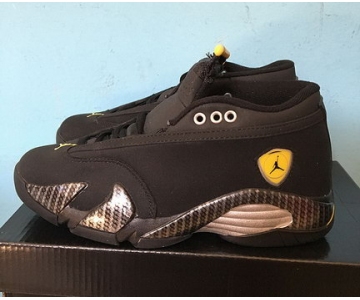 Wholesale Cheap Air Jordan 14 Retro GS Shoes Black/Yellow