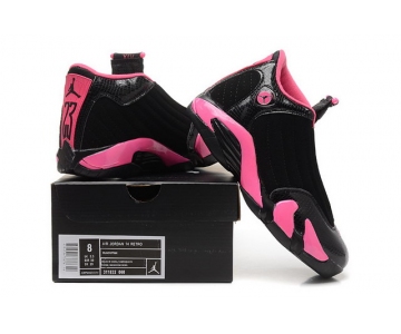 Wholesale Cheap WMNS Air Jordan 14 Shoes Black/pink