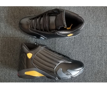 Wholesale Cheap Women's Air Jordan 14 Shoes Black/Metallic Gold