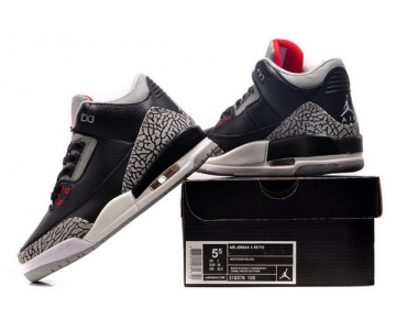 Wholesale Cheap Jordan 3 For Womens Shoes Black/Cement grey