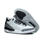 Wholesale Cheap Womens Jordan 3 GS Shoes Wolf grey/black