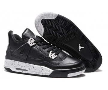 Wholesale Cheap Air Jordan 4 For Womens Shoes Oreo Black/gray