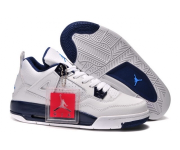 Wholesale Cheap Air Jordan 4 For Womens Shoes white/blue