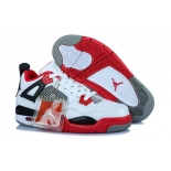Wholesale Cheap Air Jordan 4 Womens Shoes fire red/white-black-gray