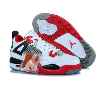 Wholesale Cheap Air Jordan 4 Womens Shoes fire red/white-black-gray