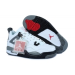 Wholesale Cheap Air Jordan 4 Womens Shoes white/gray-black-red