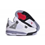 Wholesale Cheap Womens Air Jordan 4 (IV) Retro Shoes white/gray-black-red