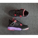 Wholesale Cheap Womens Air Jordan 4 Raptors Black/Red-Purple