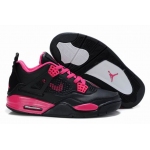 Wholesale Cheap Womens Air Jordan 4 Shoes Black/Red