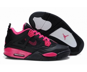 Wholesale Cheap Womens Air Jordan 4 Shoes Black/Red