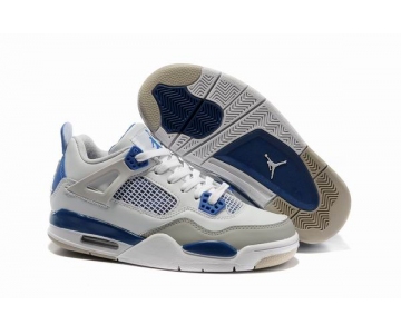 Wholesale Cheap Womens Air Jordan 4 Shoes Blue/Light gray