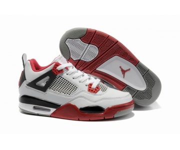 Wholesale Cheap Womens Air Jordan 4 Shoes Red/White/Black