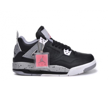 Wholesale Cheap Womens Jordan 4 Shoes black/gray