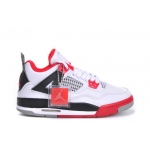 Wholesale Cheap Womens Jordan 4 Shoes white/black/red