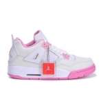 Wholesale Cheap Womens Jordan 4 Shoes white/pink