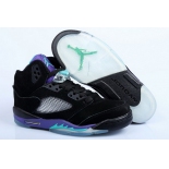 Wholesale Cheap Air Jordan 5 For Womens Shoes black/grapes