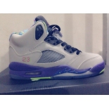 Wholesale Cheap Air Jordan 5 For Womens Shoes gray/blue-green-pink