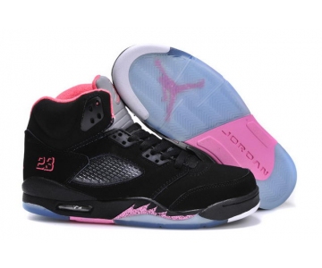 Wholesale Cheap WMNS Jordan 5 Shoes black/pink