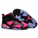 Wholesale Cheap Air Jordan 6 For Women Shoes Black/pink