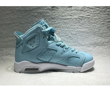 Wholesale Cheap Air Jordan 6 GS Still Blue North Carolina Blue/White