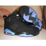 Wholesale Cheap Womens Air Jordan 6(VI) Retro Shoes Black/Blue