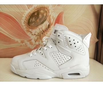 Wholesale Cheap Womens Air Jordan 6(VI) Retro Shoes White