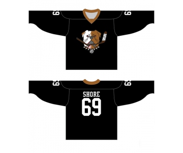 Shore #69 Black Sudbury Bulldogs Hockey Jersey