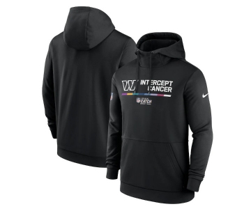 Men's Washington Commanders 2022 Black Crucial Catch Therma Performance Pullover Hoodie