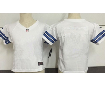 Custom Nike Dallas Cowboys Blank White Toddlers Jersey