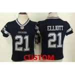 Custom Toddler Dallas Cowboys Navy Blue Team Color Stitched NFL Nike Game Jersey