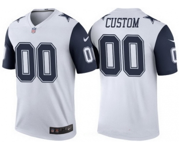 Men's Dallas Cowboys White Custom Color Rush Legend NFL Nike Limited Jersey