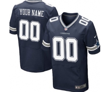 Men's Nike Dallas Cowboys Customized Blue Elite Jersey