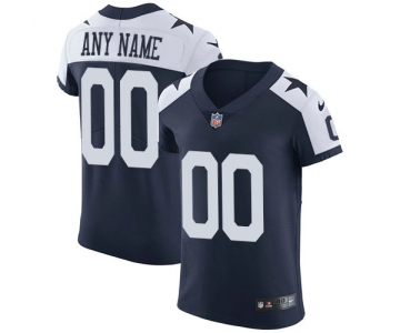 Men's Nike Dallas Cowboys Customized Navy Blue Alternate Vapor Untouchable Custom Elite NFL Jersey