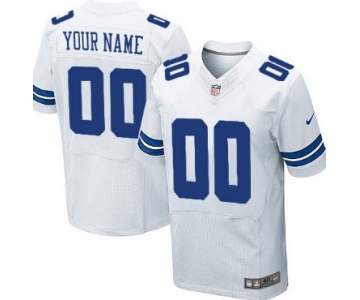 Men's Nike Dallas Cowboys Customized White Elite Jersey