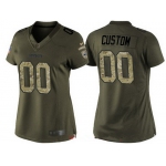 Women's Dallas Cowboys Custom Olive Camo Salute To Service Veterans Day NFL Nike Limited Jersey