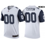 Women's Dallas Cowboys White Custom Color Rush Legend NFL Nike Limited Jersey