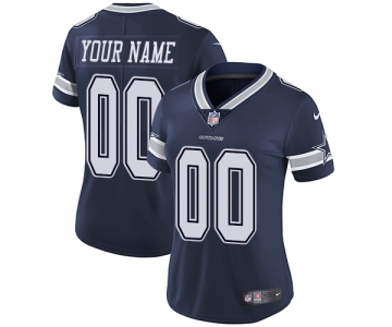 Women's Nike Dallas Cowboys Alternate Navy Blue Customized Vapor Untouchable  Limited  NFL Jersey