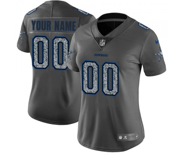 Women's Nike Dallas Cowboys Customized Gray Static Vapor Untouchable Jersey