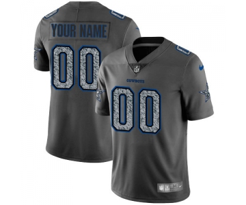 Youth Nike Dallas Cowboys NFL Customized Gray Static Vapor Untouchable Jersey