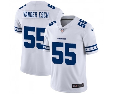 Dallas Cowboys #55 Leighton Vander Esch Nike White Team Logo Vapor Limited NFL Jersey