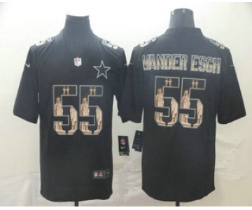 Men's Dallas Cowboys #55 Leighton Vander Esch 2019 Black Statue Of Liberty Stitched NFL Nike Limited Jersey