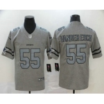 Men's Dallas Cowboys #55 Leighton Vander Esch 2019 Gray Gridiron Vapor Untouchable Stitched NFL Nike Limited Jersey