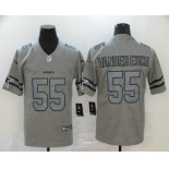 Men's Dallas Cowboys #55 Leighton Vander Esch 2019 Gray Gridiron Vapor Untouchable Stitched NFL Nike Limited Jersey