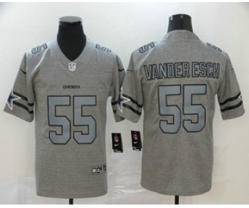 Men's Dallas Cowboys #55 Leighton Vander Esch 2019 Gray Gridiron Vapor Untouchable Stitched NFL Nike Limited Jersey