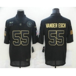 Men's Dallas Cowboys #55 Leighton Vander Esch Black 2020 Salute To Service Stitched NFL Nike Limited Jersey