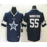 Men's Dallas Cowboys #55 Leighton Vander Esch Navy Blue 2020 Big Logo Vapor Untouchable Stitched NFL Nike Fashion Limited Jersey