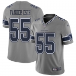 Men's Womens Youth Kids Dallas Cowboys #55 Leighton Vander Esch Gray Stitched NFL Limited Inverted Legend Jersey